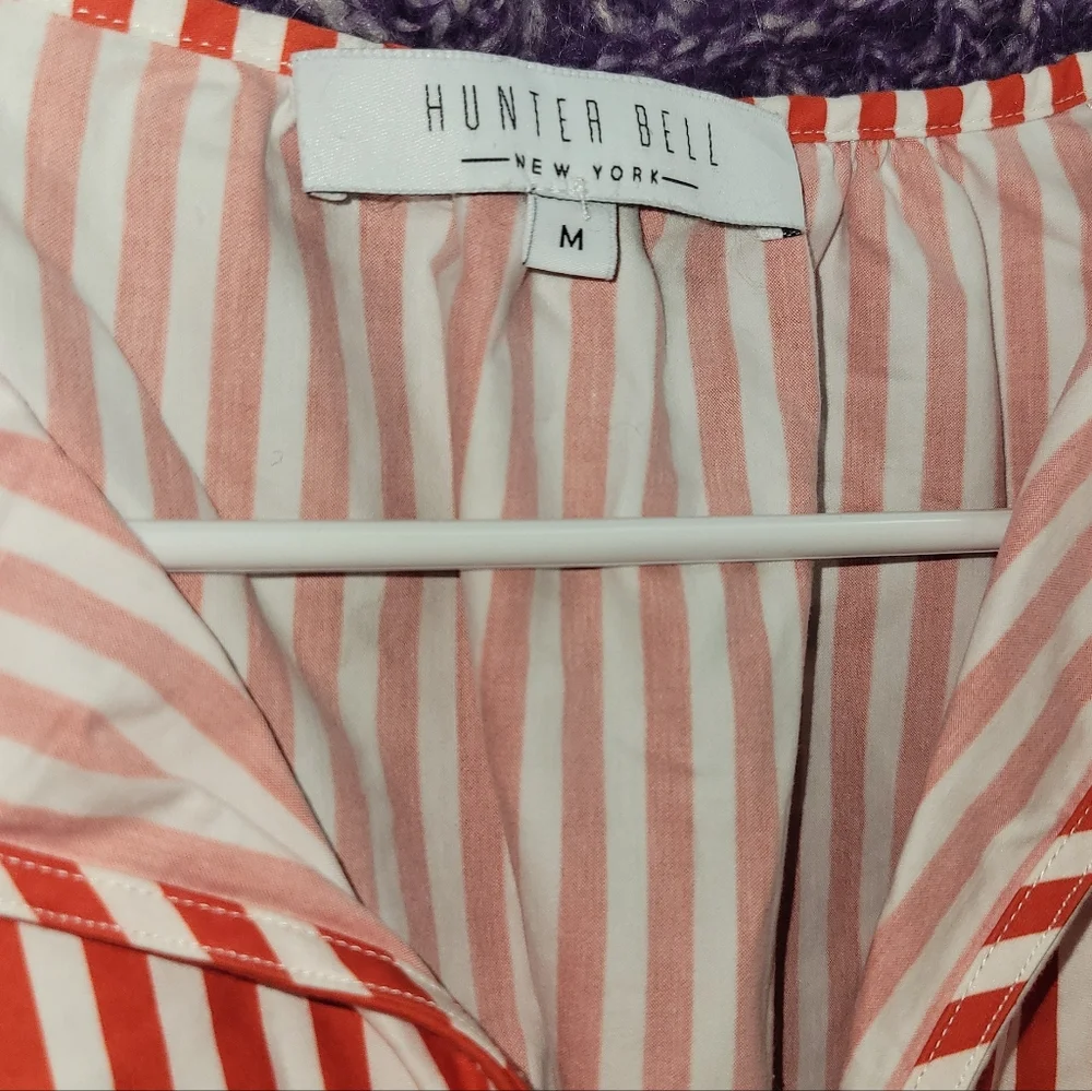Hunter Bell Ellison Dress in Red Stripe Size Medium - Picture 7 of 7